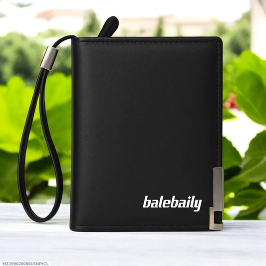 Men’s Premium Black Leather Wallet with Wrist Strap & Metal Clip
Upgrade your everyday style with this sleek and stylish black wallet. Made with a premium leather-look finish, it features a convenient wrist strap for easy carrying a